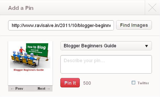 Adding pins in Pinterest Adding pins in Pinterest