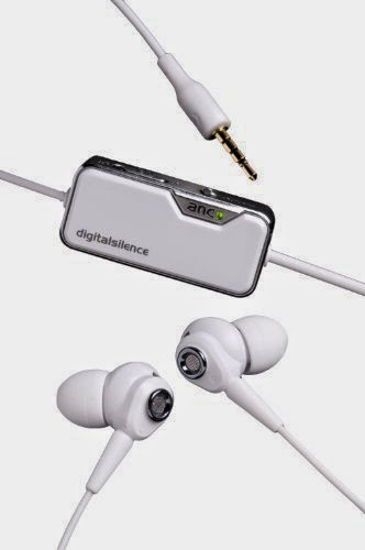  Digital Silence DS-321D Stereo Digital Ambient Noise Cancelling Earphones with Microphone - White