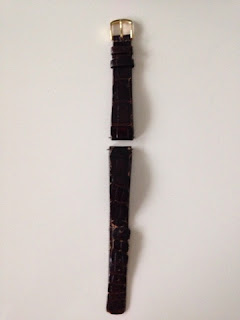古い時計のベルト クロコダイル