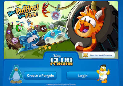 Club Penguin - Puffle Party 2014 - Login Screen
