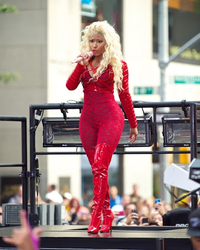 Nicki Minaj Today Show Concert Red Cat Suit 4 MORE PICS: Nicki Minaj Performs In Red On Today Show