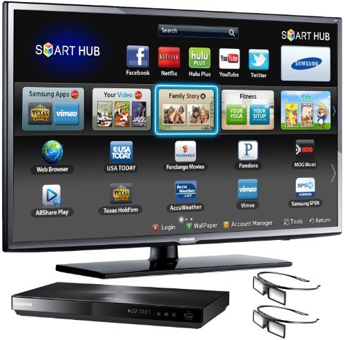 Samsung UN46EH6070 46-Inch 1080p 120Hz LED 3D HDTV with 3D Blu-ray Disc Player (Black)