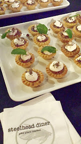 Steelhead Diner's Signature Chocolate Pecan Pie Tartletts with Bourbon Chantilly and Cocoa Nibs