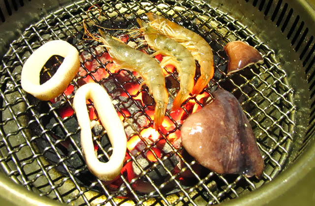 鹽燒小卷 / 魷魚翅 / 蝦子-台中燒烤店石頭日式炭烤燒肉