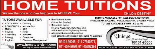 Home Tutors / Tuitions Delhi, Block B-4 House No. 164, Sector 8, Rohini, Delhi, 110085, India, Tutor, state DL
