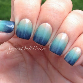 Beachy gradient nails with Zoya by Aggies Do it Better