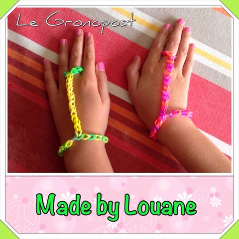 Le Gronopost: Rainbow loom bracelet/bague by Louane