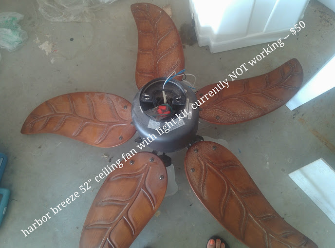Harbor Breeze 52\" Palm Leaf Ceiling fan with Light Kit