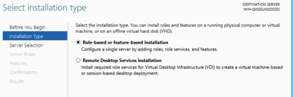 Windows 2012 Install Roles