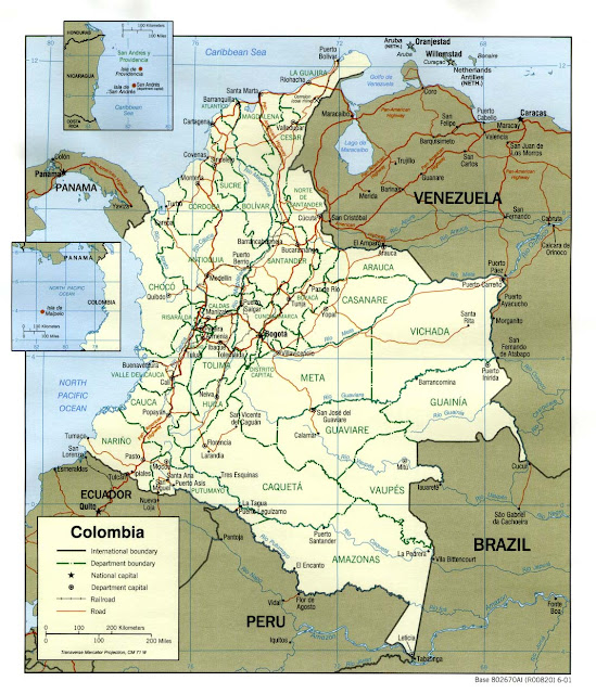 Fuerzas armadas de Colombia Mapa-Politico-y-carreteras-colombia