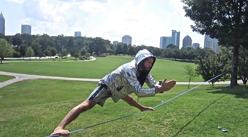 Ray balances on a slackline Disco Movie 3