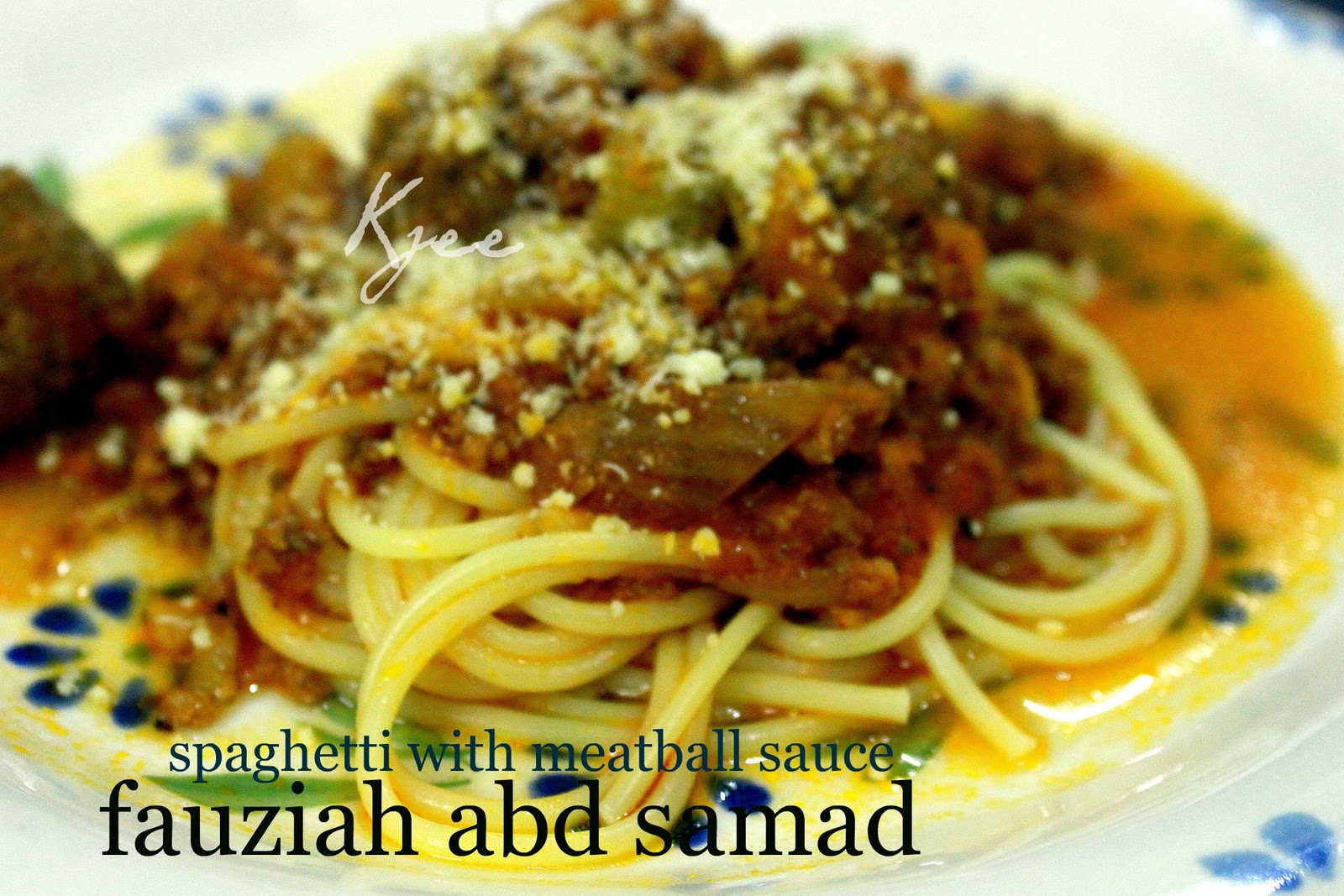 FauziahSamad.com: 170. Spaghetti meatballs, potato wedges 