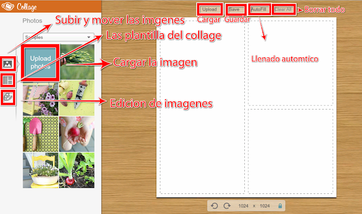 cargar y mover las imágenes cargar y mover las imágenes