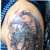 Upper Arm Dragon Tattoos