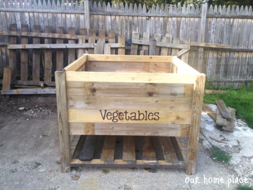 Before- DIY Raised Vegetable Garden Box