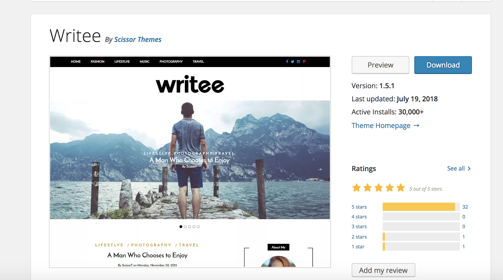 writee-wordpress-theme