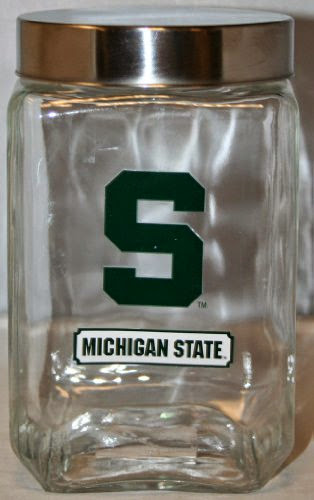  Michigan State Spartans NCAA Logo Glass Jar Canister