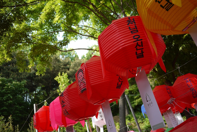 red lanterns at Bongeunsa Temple in Seoul
