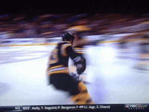 GIF/VIDEO: Chara Wipes Out, Takes Lucic with Him