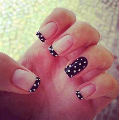 black & white nail art designs