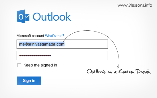 Outlook.com on a Custom Domain