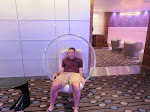 In the Quasar lounge - seriously, it was called Quasar In the Quasar lounge - seriously, it was called Quasar