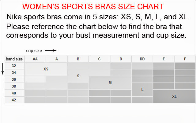 Nike Dri Fit Bra Size Chart
