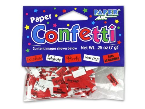 Birthday word confetti - Case of 36