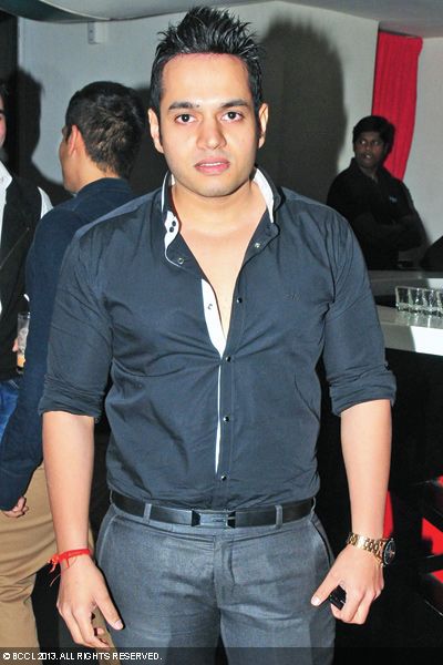 Abhiram Agarwal poses for the lenses during his bachelor's party, held recently at a city hotel.