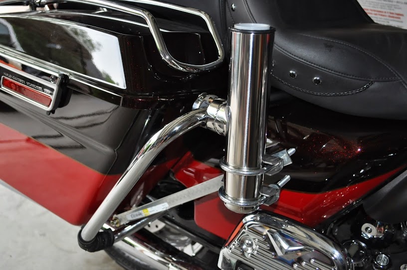 A parade flag holder for your touring bike with pics - Harley Davidson  Forums