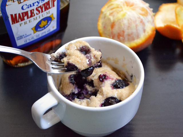 Forkful of Blueberry Mug Muffin 