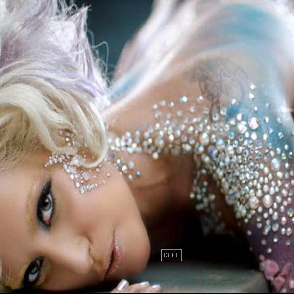 Lady Gaga bedazzled her naked body for the video, "LoveGame."
