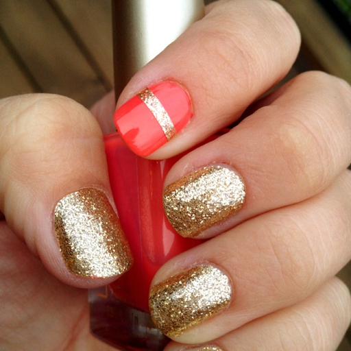 Gold nail designs for prom Gold nail designs for prom