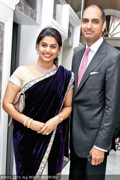 Pinky and Sanjay Reddy arrive at Arjun Hitkari and Gayatri's sangeet ceremony, held in Hyderabad recently.