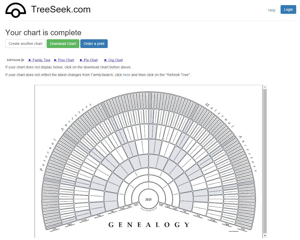 Lds Genealogy Fan Chart Free