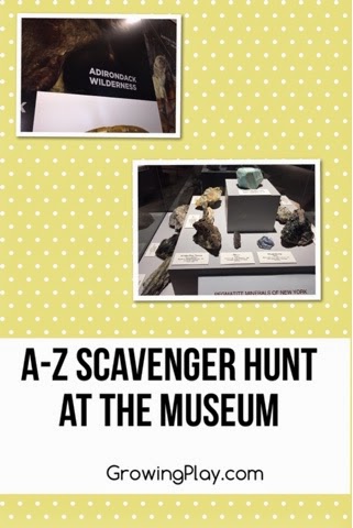 Growing Play: A to Z Scavenger Hunt at Museum