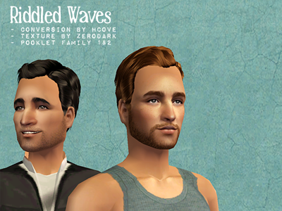 Flip sims. Styled Waves male hair. Wave Riddle.