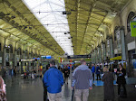 There's the gang walking up ahead in the Gare