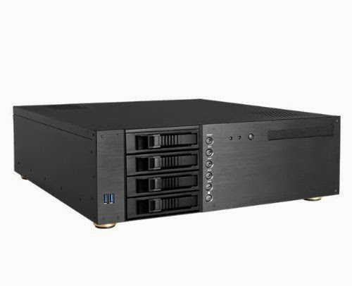  iStarUSA D-340HB-DT 3U Compact 4x 3.5-Inch Bay Hotswap microATX Desktop Chassis - Black