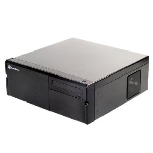  SilverStone Aluminum / 0.8 mm SECC ATX Media Center / HTPC Case GD03B (Black)