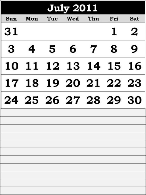 Printable Calendar 2011 July printable calendars july. Printable Calendar 2011 July