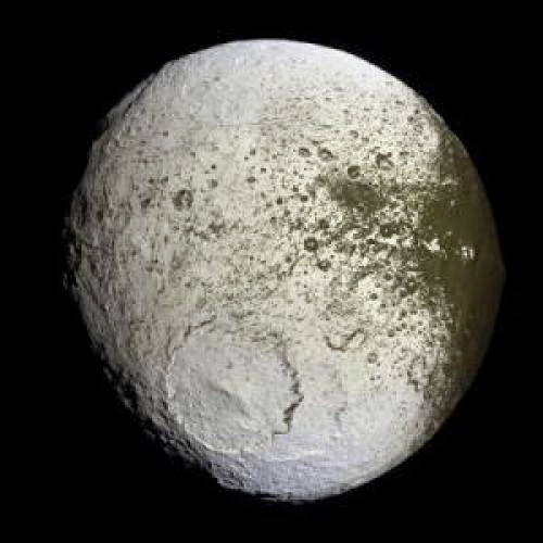 Saturn Iapetus Painted Moon Or Alien Death Star