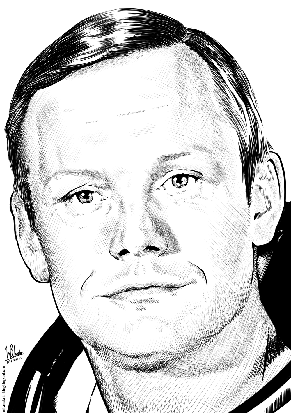 Neil Armstrong (Ink drawing)
