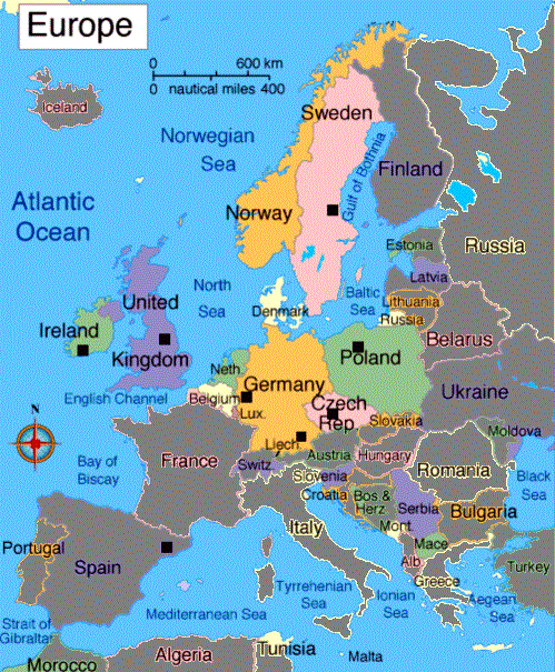 Poland Denmark Map