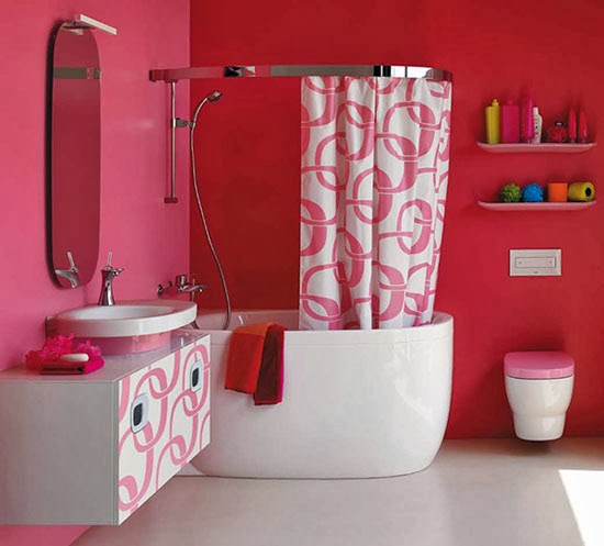 Decoração cor de rosa no banheiro - I Love Pink