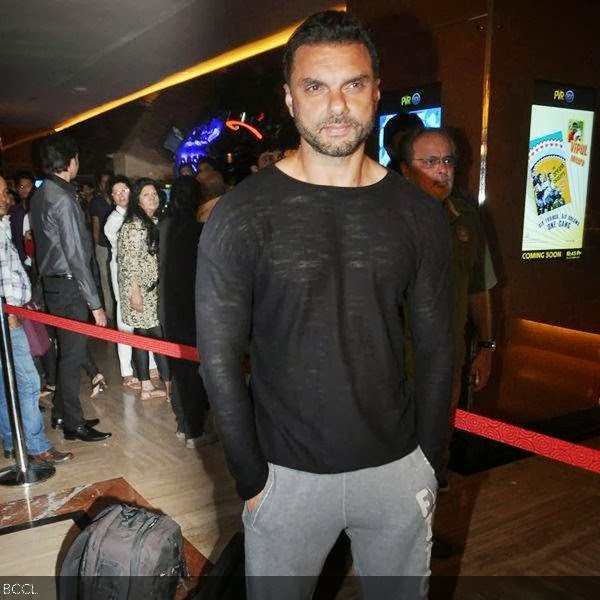 Sohail Khan arrives at the premiere of the movie War Chhod Na Yaar, held in Mumbai, on October 10, 2013. (Pic: Viral Bhayani)