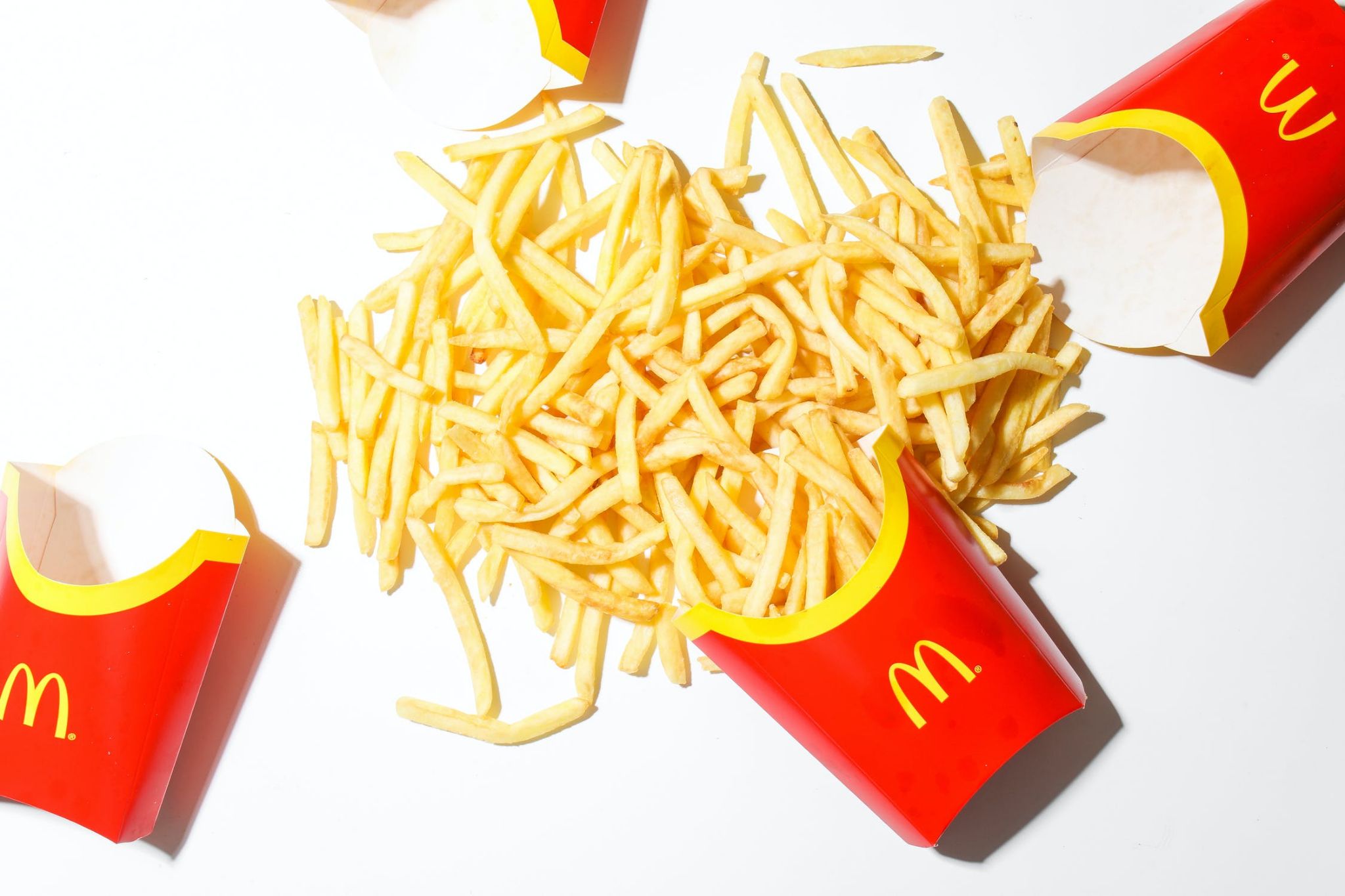 image of McDonald's fries showing their  red and yellow branding