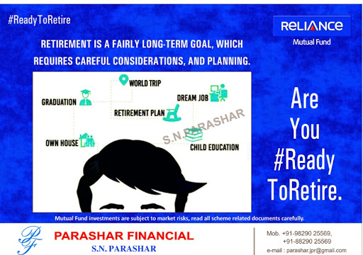 Parashar Financial, 17 Sujan Vihar, Nandpuri, Nandpuri Marg Hawasarak, Near Nandeshwar Mahadev Ji Ka Mandir, Jaipur, Rajasthan 302019, India, Financial_Advisor, state RJ