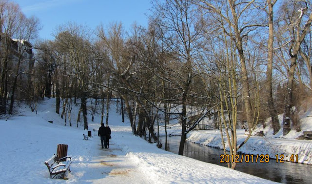 Olsztyn舊城的河邊景色