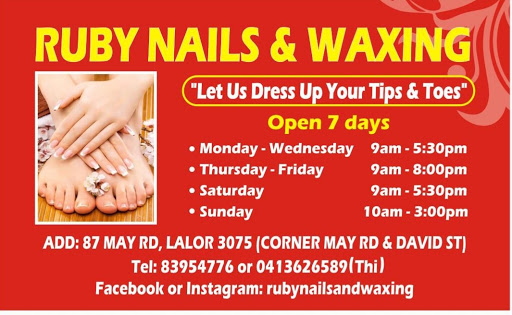 Ruby Nails and Waxing logo